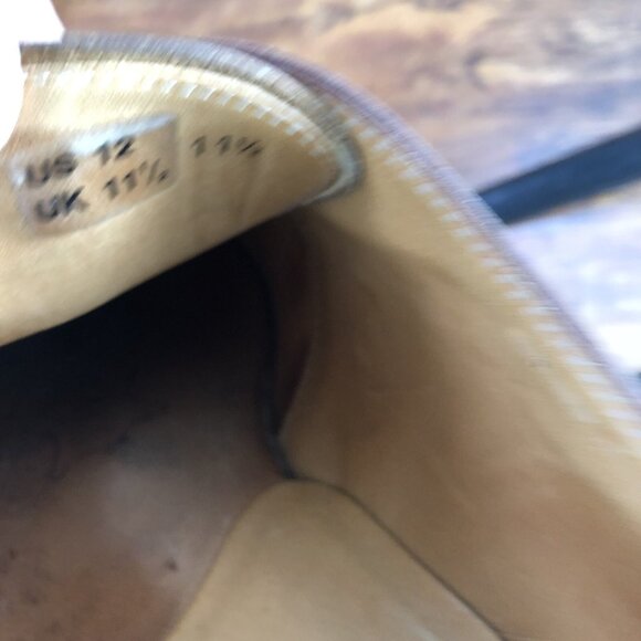 Brooks Brothers Mens Size 12 Brown Slip On‎ Dress Shoes Monk Strap Gold Buckle - Picture 10 of 10